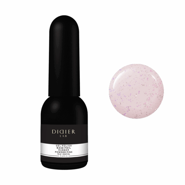 didier lab rubber base foil, powder pink, 10 ml
