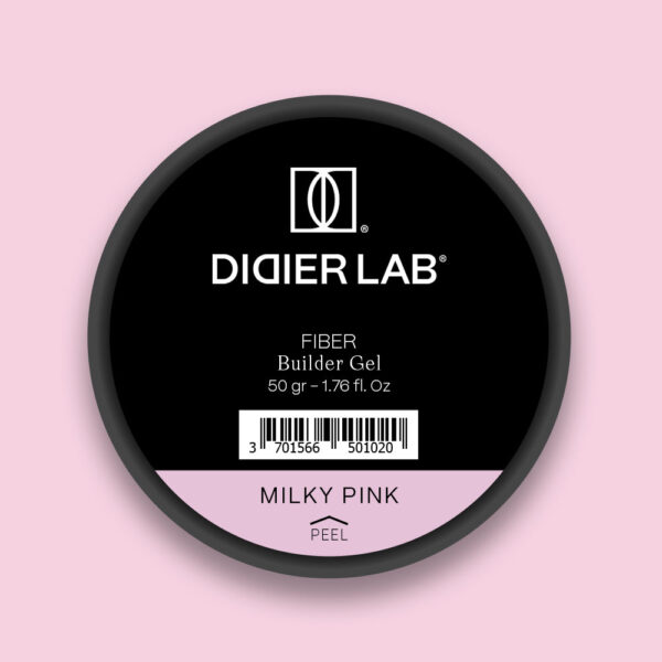 didier lab fiber builder gel üvegszálas építőzselé, milky pink, 50gr