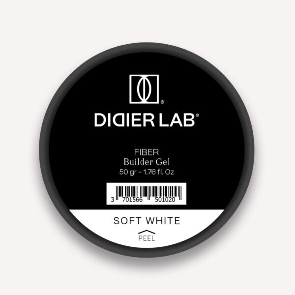 didier lab fiber builder gel üvegszálas építőzselé, soft white, 50gr