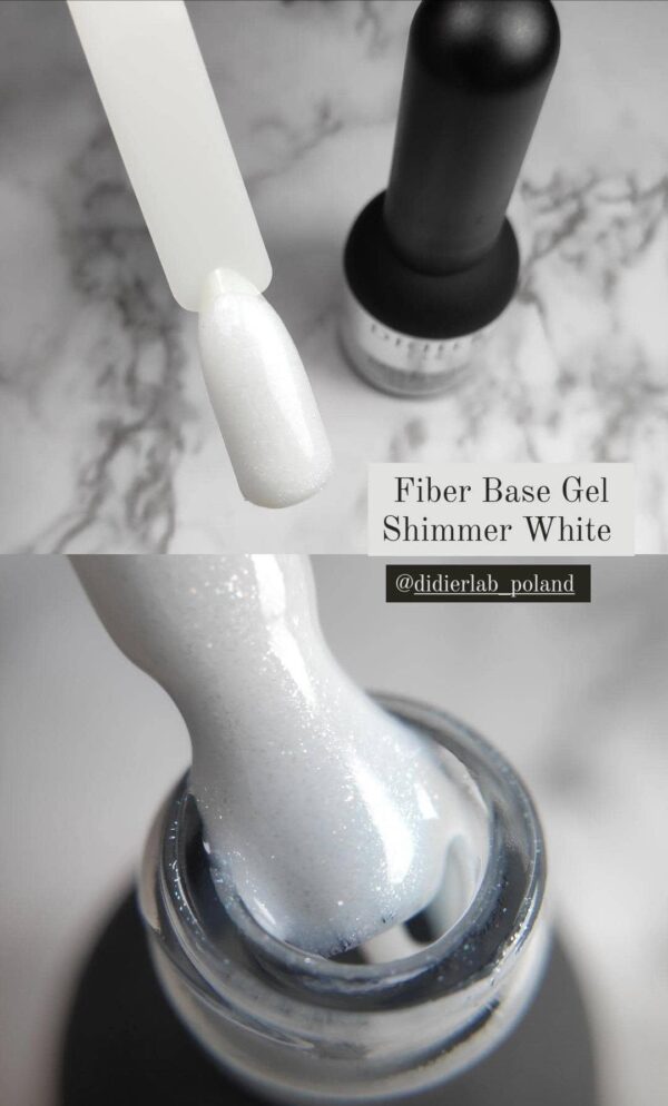 didier lab smart fiber base üvegszálas alapozó zselé, shimmer white, 10 ml