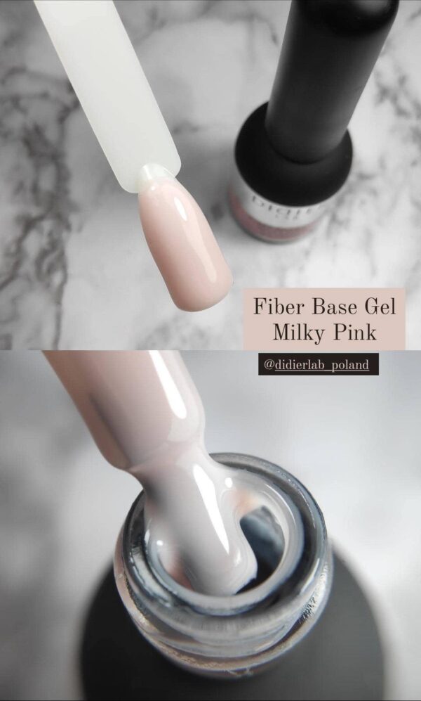 didier lab smart fiber base üvegszálas alapozó zselé, milky pink, 10 ml