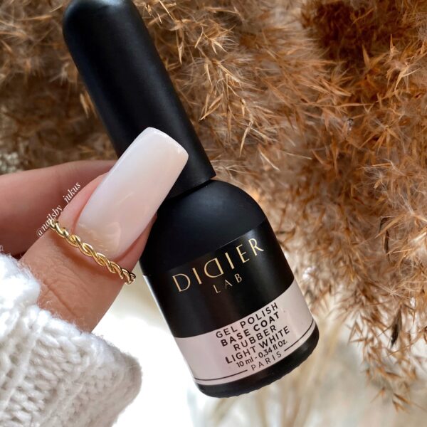 rubber base alapozó lakk valódi gumival, light white, 10 ml