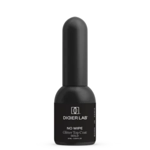 Didier Lab Top Coat Glitter No Wipe glitteres fedőlakk, Gold, 10 ml