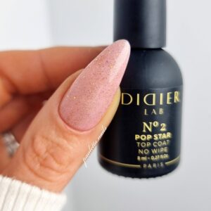 didier lab pop star top coat no wipe csillogó fedőzselé, no.2, 8 ml