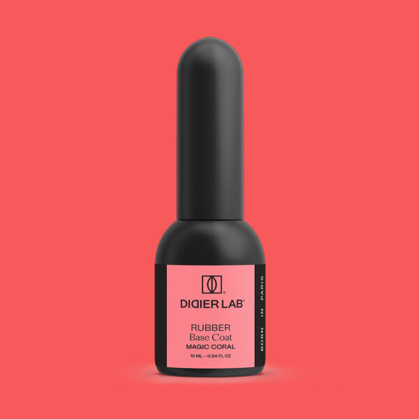 rubber base gél lakk alap valódi gumival, magic coral, 10 ml