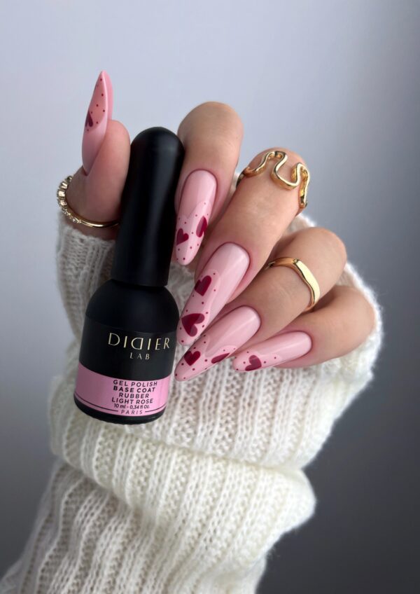 rubber base alapozó lakk valódi gumival, light rose, 10 ml