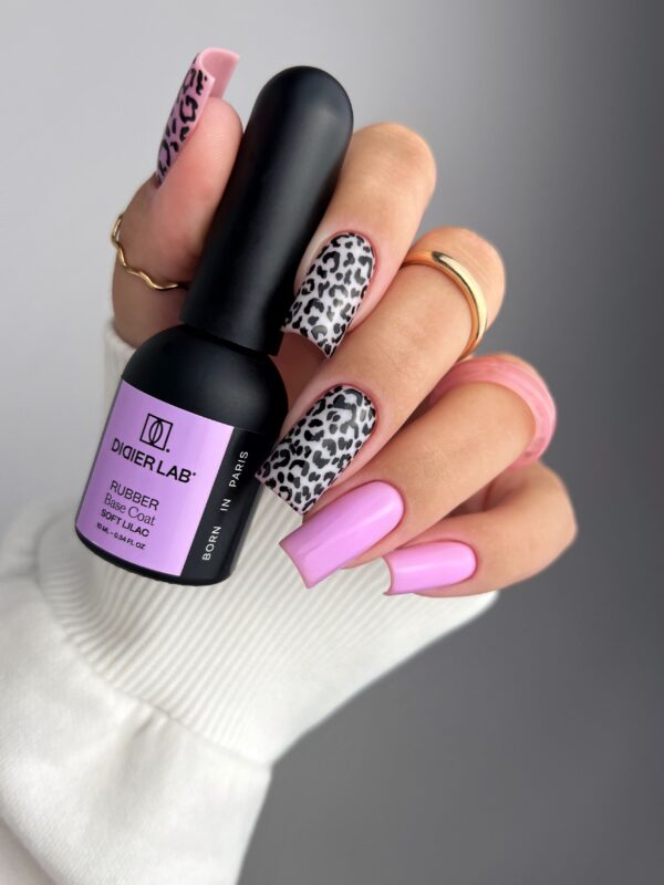 rubber base gél lakk alap valódi gumival, soft lilac, 10 ml