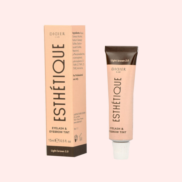 esthétique szempilla és szemöldökfesték, light brown 15 ml