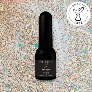 Didier Lab Pop Star Top Coat No Wipe csillogó fedőzselé, No.2, 8 ml