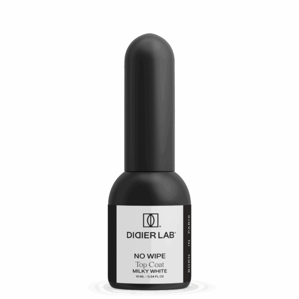 didier lab top coat no wipe, milky white, 10 ml