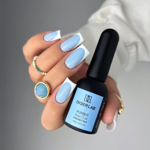 rubber base gél lakk alap valódi gumival, dreamy sky, 10 ml