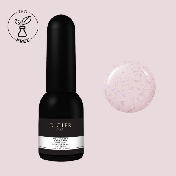 didier lab rubber base foil, powder pink, 10 ml