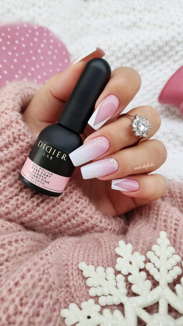 rubber base alapozó lakk valódi gumival, creamy pink, 10 ml