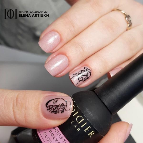 didier lab sculpture polybase, glossy pink, 10 ml